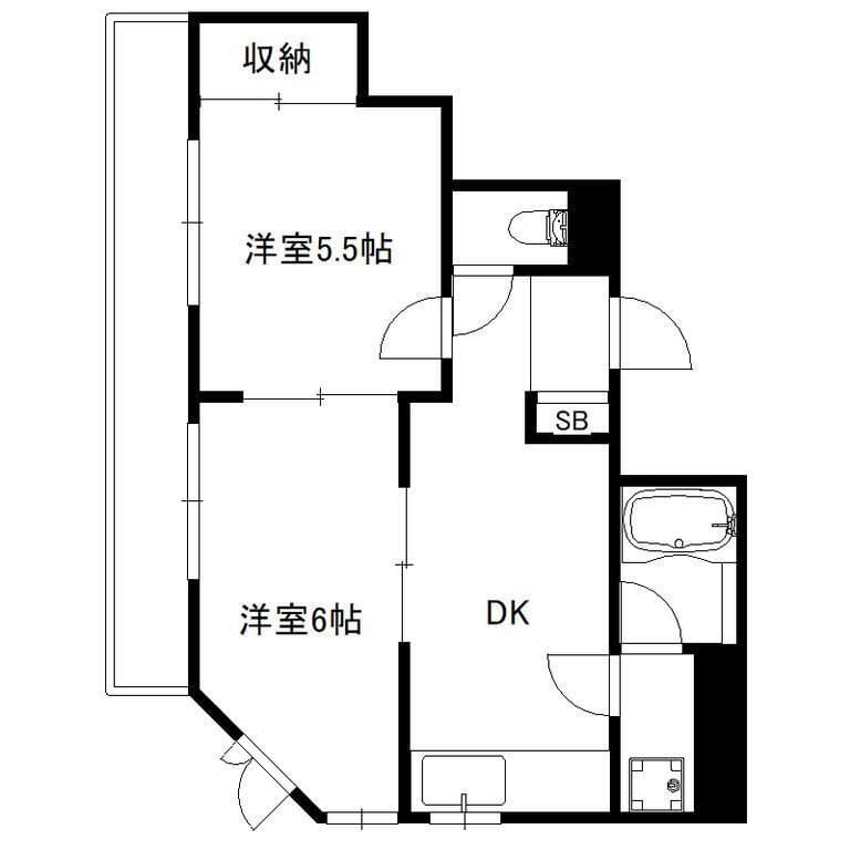 SNビル 301 間取り図