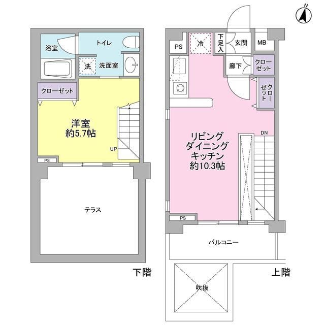 サンピエス桜新町 103 間取り図