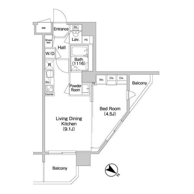 コンフォリア南砂町 0512 間取り図