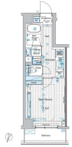ブライズ上野毛DUE 203 間取り図