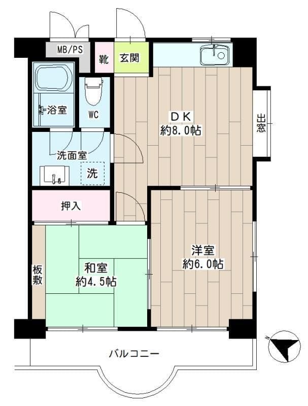 サンシャイン菊名 405 間取り図