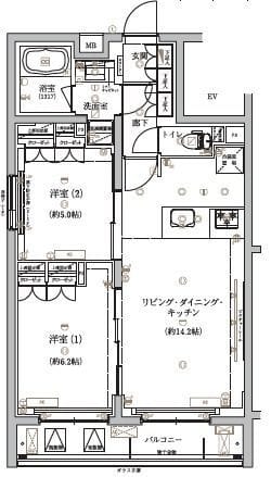 ベルシード板橋本町プレミア 204 間取り図