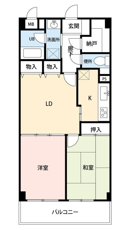 ファミール庚申 203 間取り図
