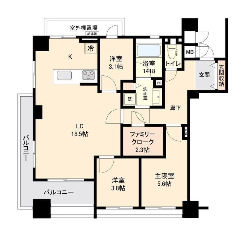 プロスペクト森下 0101 間取り図