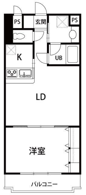 ヴァンベール川口 305 間取り図