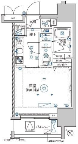 レアライズ押上Ⅱ 904 間取り図
