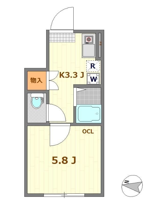マーレ明大前Ⅱ 102 間取り図