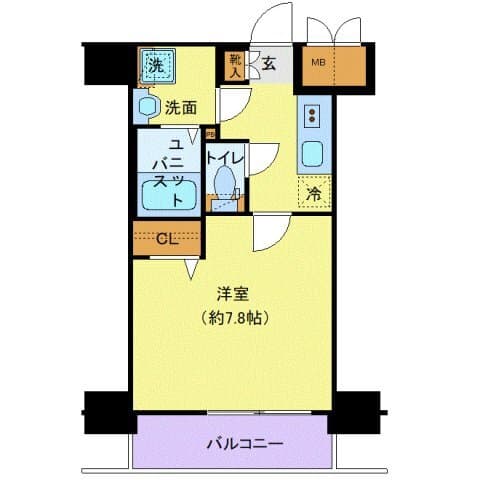プレサンス新宿中落合メーディオ 203 間取り図