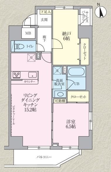 ザ・オベリスクイマド 403 間取り図