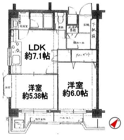 セザール第二伊勢佐木町 702 間取り図