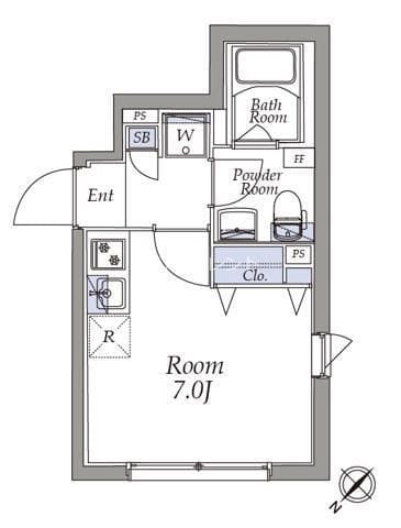 アトリオフラッツ新小岩 401 間取り図