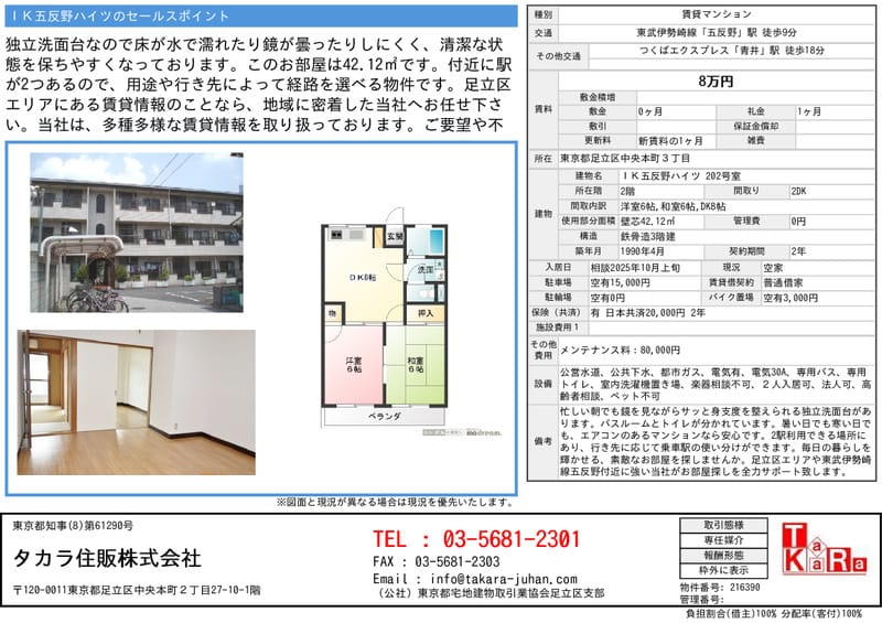 IK五反野ハイツ 202