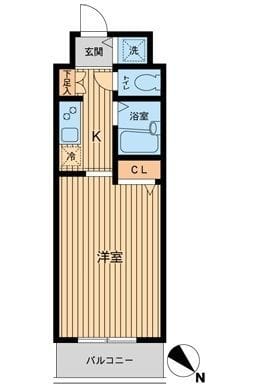 HF東神田レジデンス 1005 間取り図