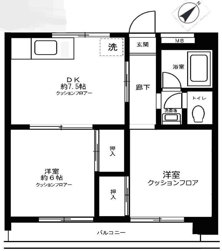 ダイヤモンドレジデンス南小岩 202 間取り図