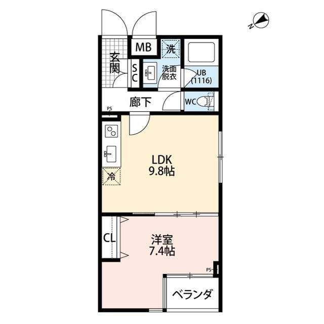 プレール・ドゥーク成増Ⅱ 203 間取り図