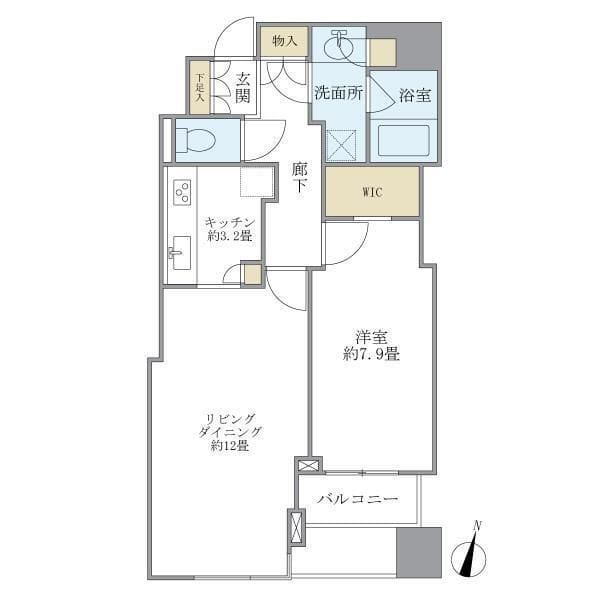 大崎ウエストシティタワーズEAST 704 間取り図