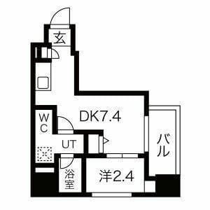 スパシエ新板橋 801 間取り図
