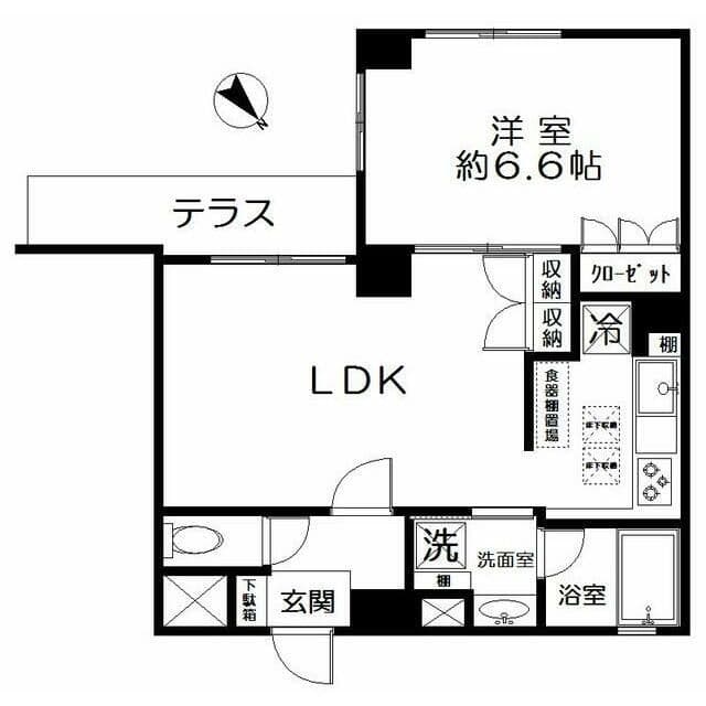 イトーピア幡ケ谷 102 間取り図