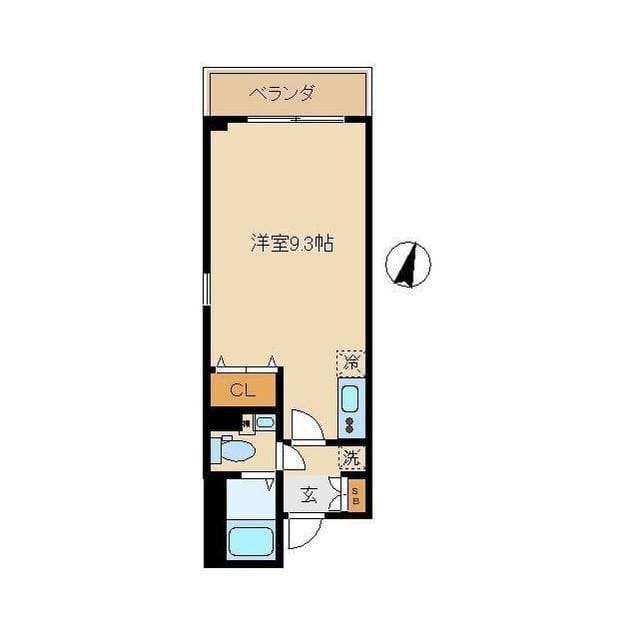 フローラ南烏山 301 間取り図