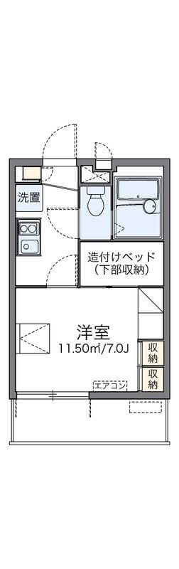 レオパレス玉川ソレイユ 203 間取り図