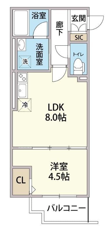 Tre Court Kitasenju(トレコート北千住) 301 間取り図