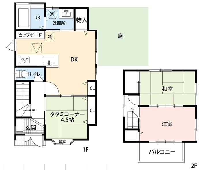 杉並区堀ノ内戸建 28万円/なし/なし 間取り図