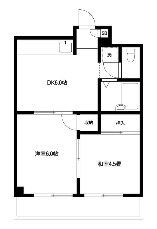 ル・ブランシェ 302 間取り図