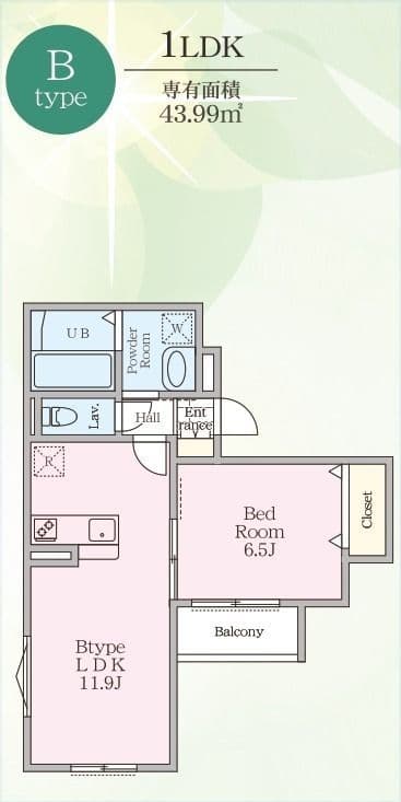 セレーノ梅田Ⅱ 301 間取り図