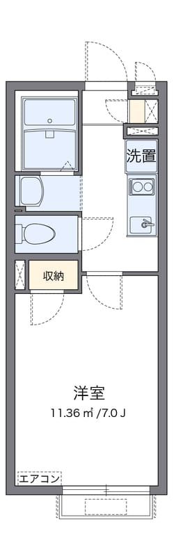 クレイノベル ヴァレー 202 間取り図