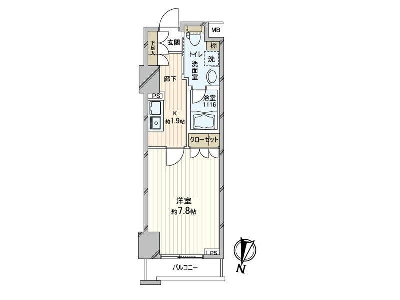 フィールA渋谷 307 間取り図