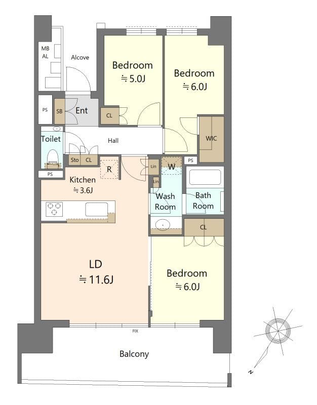 HARUMI FLAG SUN VILLAGE B棟 B 212
