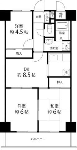 T’s garden蕨Ⅲ 706 間取り図