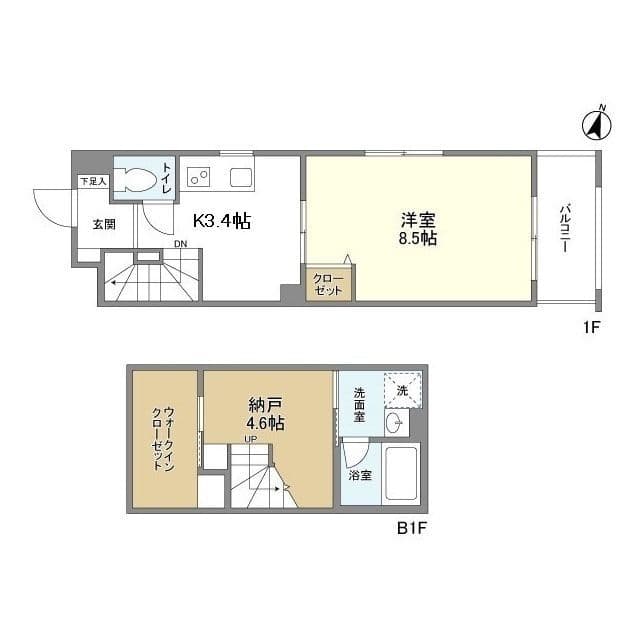 CORVAL三軒茶屋 206 間取り図