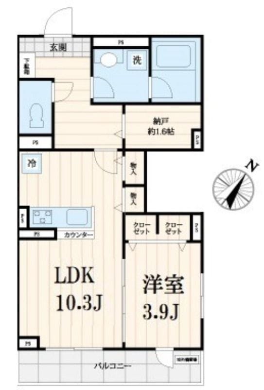 グランデール中目黒 201 間取り図