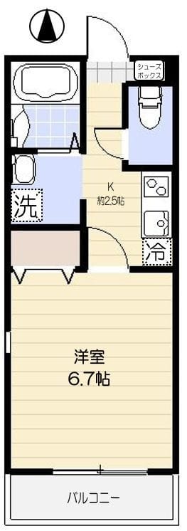 クレイス武蔵関 201 間取り図