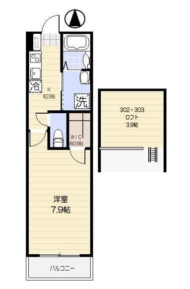 クレイス武蔵関 303 間取り図