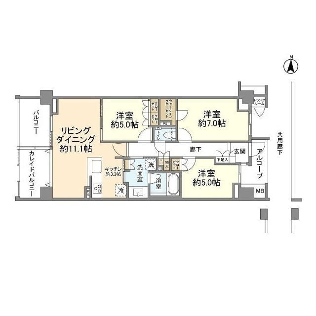 ドレッセ世田谷桜レジデンス 304 間取り図