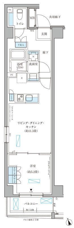 パークアクシス文京本郷 205 間取り図
