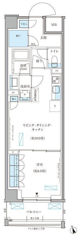 パークアクシス文京本郷 304 間取り図