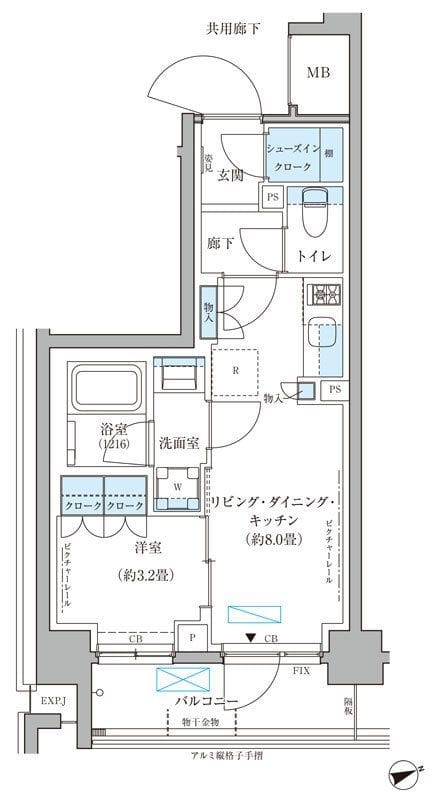 パークアクシス文京本郷 306 間取り図