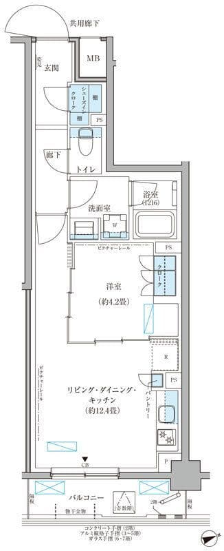 パークアクシス文京本郷 312 間取り図