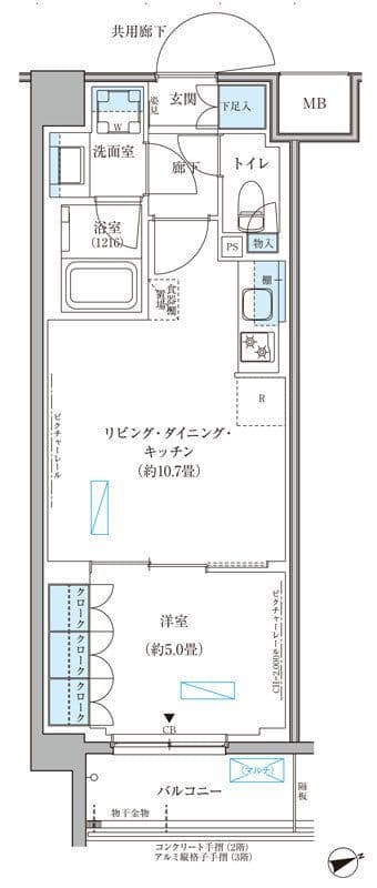 パークアクシス文京本郷 316 間取り図