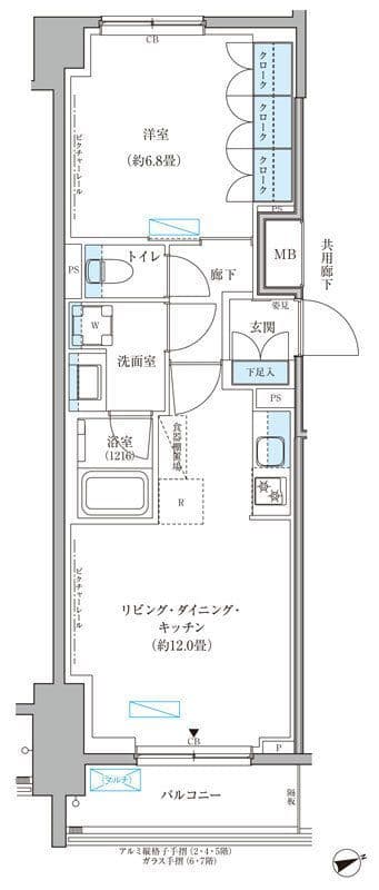 パークアクシス文京本郷 410 間取り図