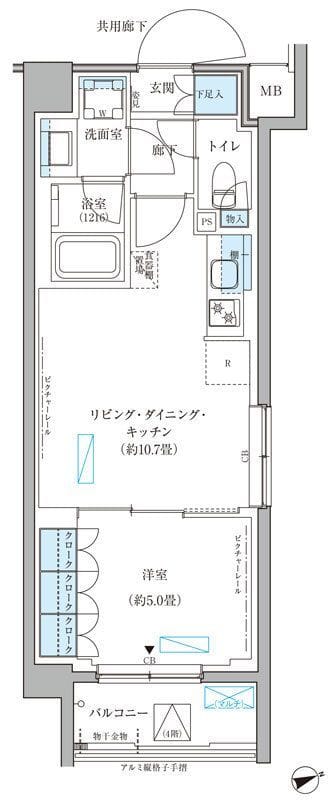 パークアクシス文京本郷 416 間取り図