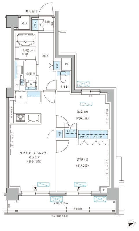 パークアクシス文京本郷 514 間取り図