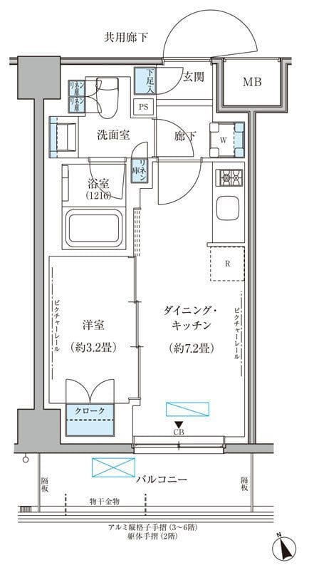 パークアクシス文京本郷 516 間取り図