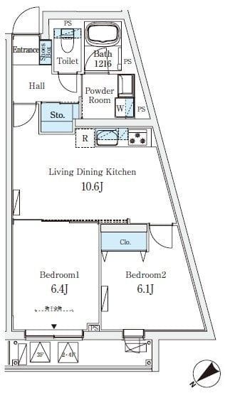 SOLASIAresidence大井町 301 間取り図