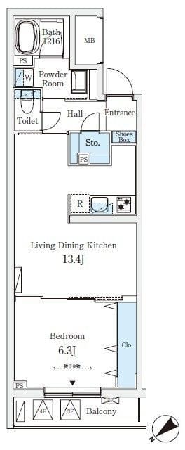 SOLASIAresidence大井町 302 間取り図