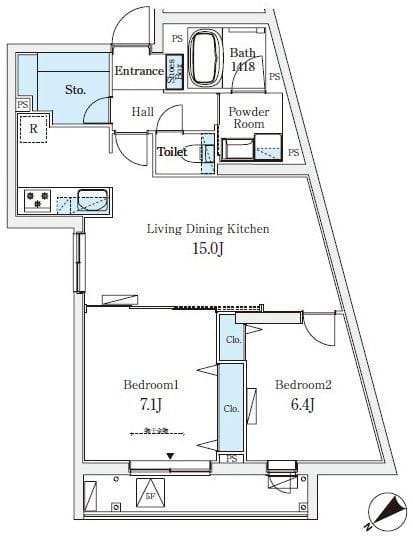 SOLASIAresidence大井町 501 間取り図