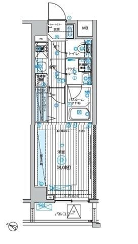フュージョナル北赤羽 407 間取り図
